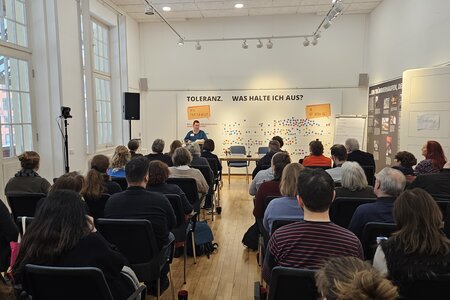 Martina Weyrauch beim Netzwerktreffen am 13.02.25 in der Landeszentrale