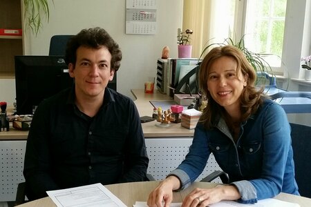Gespräch mit Autor Christian Jakob in den Räumen der Landeszentrale