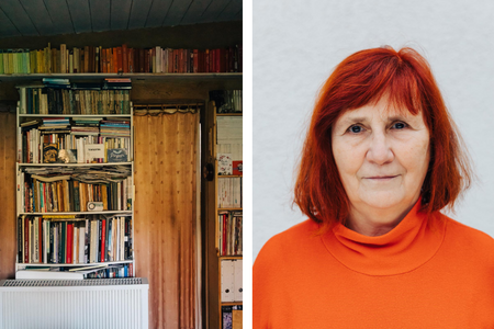 Das Foto zeigt Sabine in ihrem Lebensumfeld