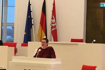 Frau Weyrauch im Landtag