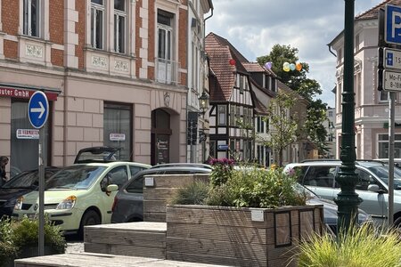 Selbstgebaute Stadtmöbel in Perleberg