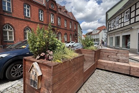 selbstgebaute Stadtmöbel in Perleberg