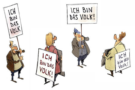 Ich bin das Volk. Karikatur von Gerhard Meester