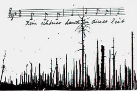 Kein schöner Land.  1988. Montage, Siebdruck
