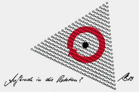 Aufbruch in die Rotation. 1989, Montage, Siebdruck 