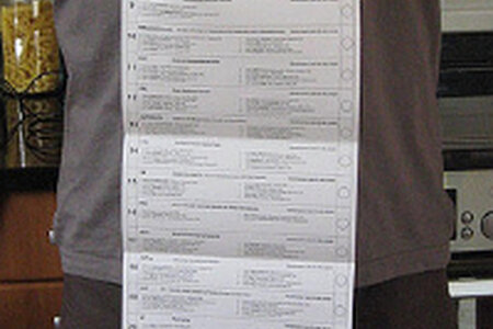 Stimmzettel zur Europawahl