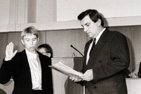 Vereidigung der Ministerin Hildebrandt.