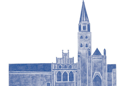 Illustration eines Doms, einer Kirche von Anne Baier, ByeByeSea.com
