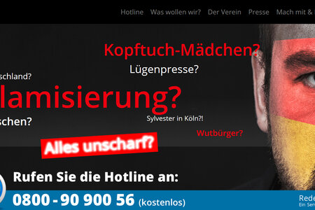 Screenshot der Webseite www.hotline-besorgte-buerger.de