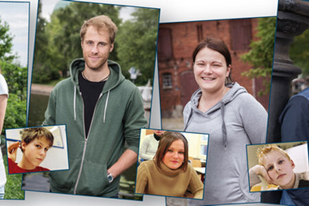 Vier von Zwölf: Anna, Marcus, Karolin und Tim vier Wendekinder