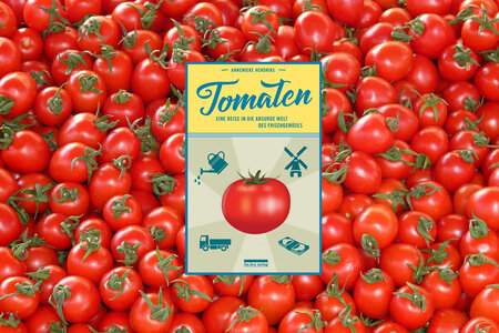 Buchcover auf Tomaten