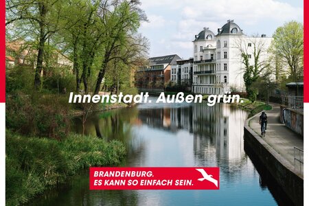 Innenstadt. Außen grün.