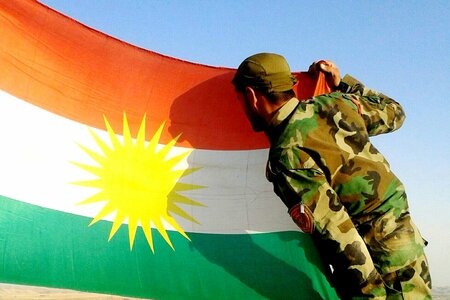 Flagge mit Soldat