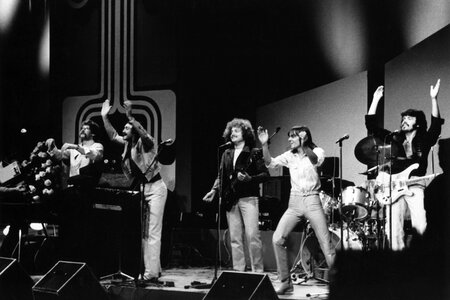 Die Dresdner Rockband Electra bei einem Auftritt, undatiert. Die Dresdner Rockband Electra bei einem Auftritt, undatiert. Foto: Maja Lopatta / DDR Fotoerbe
