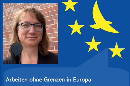 Podcast Titelkachel. Zeigt den Titel der Folge sowie die Interviewpartnerin Anja Falkenberg.