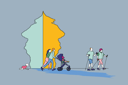 Illustration zum Thema Demografischer Wandel