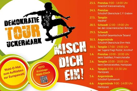 Plakat für die Demokratie-Tour