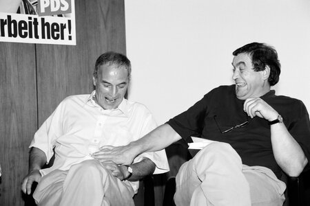 Wolfgang Birthler und Michael Schumann im Landtag