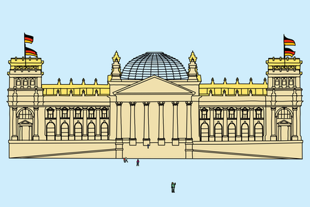 Illustration des Reichstagsgebäudes