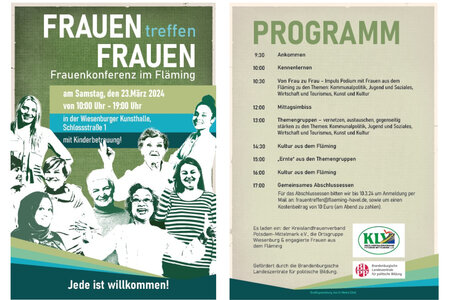 Frauen treffen Frauen - Flyer zur Frauenkonferenz Frauen treffen Frauen - Flyer