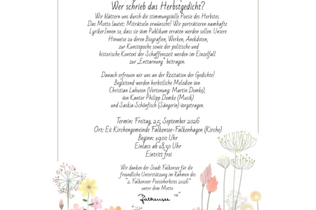 Flyer zur Veranstaltung