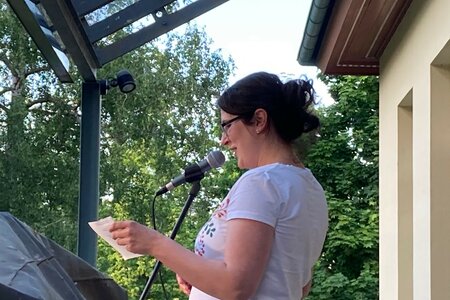 Katrin  Marx beim "Poetry for Future" 2021