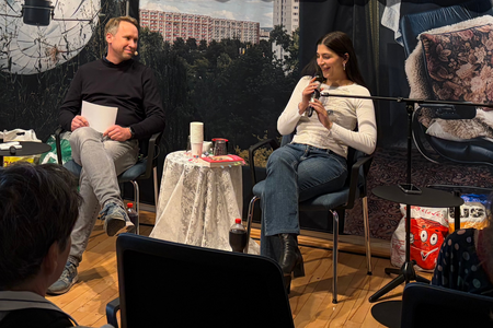 Miriam Dawoudvandi und Sebastian Stude in der Landeszentral3