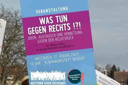 Plakat gegen Rechts