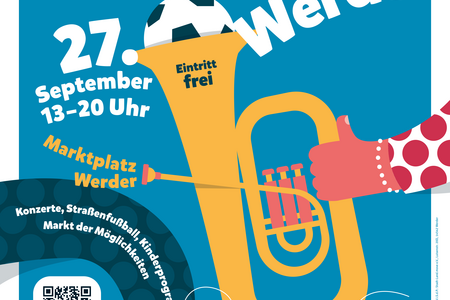 Plakat fürs Festival mit Musikinstrumenten