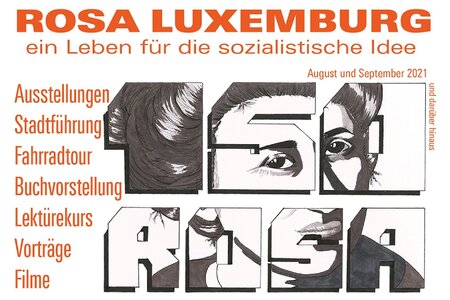 Grafik zum Veranstaltungsprogramm zu Rosa Luxemburg
