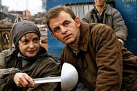 Filmausschnitt aus Film Strajk. Szene mit Agnieszka in der Lenin-Werft.