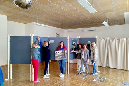Team der Ausstellungstour "Mein Name ist Ukraine 2022" durch die Prignitz