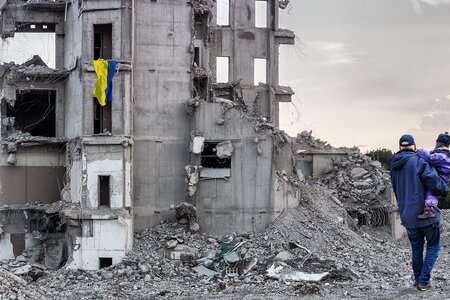 Flucht aus der zerstörten Ukraine