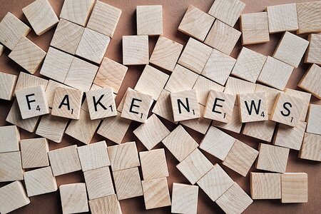 Schriftzug Fake News 