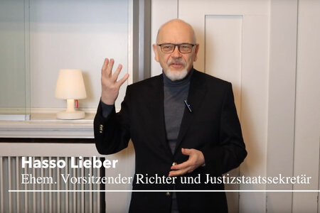 Hasso Lieber, ehemaliger Vorsitzender Richter und Justizstaatssekretär Hasso Lieber, ehemaliger Vorsitzender Richter und Justizstaatssekretär