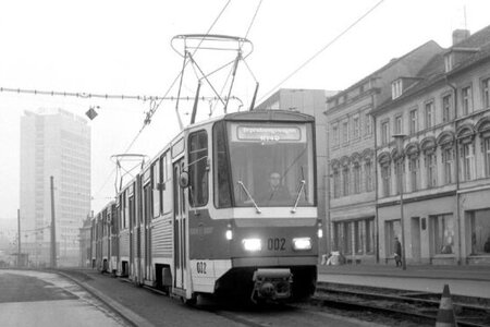 Erprobungswagen KT4D Nr.002 in der Friedrich-Ebert-Straße Potsdam, Frühjahr 1975 Erprobungswagen KT4D Nr.002 in der Friedrich-Ebert-Straße Potsdam, Frühjahr 1975