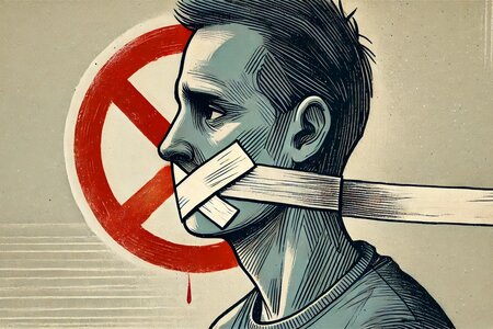 Illustration zum Thema Meinungsfreiheit