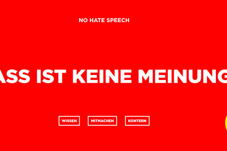 Screenshot von no-hate-speech.de Screenshot von no-hate-speech.de