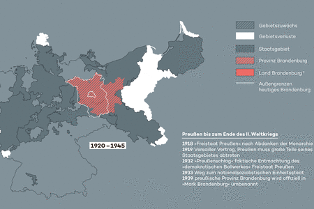 Brandenburg Weimarer Republik Karte 1920 - 1945 