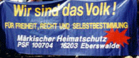 Plakat des neonazistischen Kameradschaftsbündnis &quot;Märkischer Heimatschutz&quot;