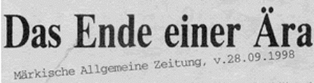 Das Ende einer Ära