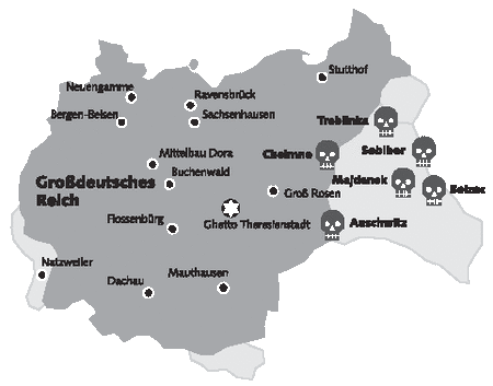 Karte: Hauptlager der KZ