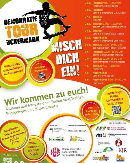 Plakat für die Demokratie-Tour