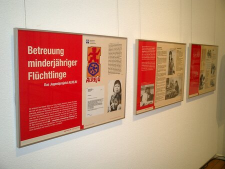 Alreju in der Ausstellung "Kinder auf der Flucht"