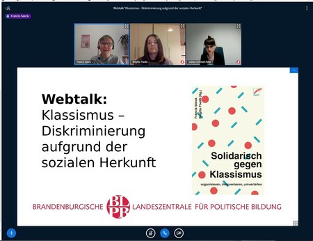 Bildschirmfoto vom Webtalk