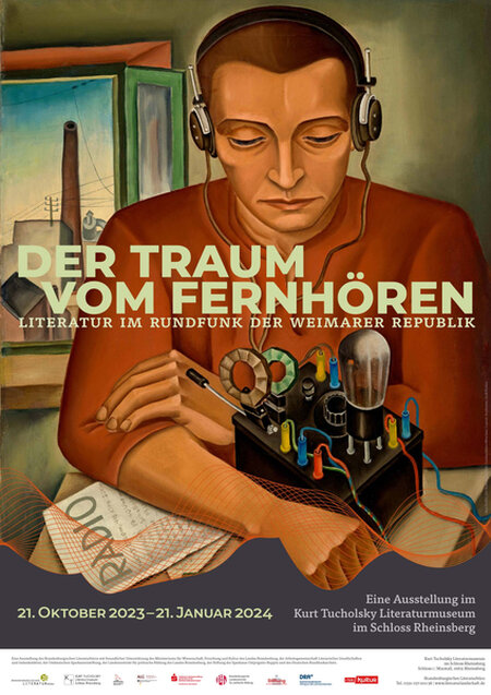 Ausstellungsplakat. Max Radler, Der Radiohörer, 1930 | Lenbachhaus München