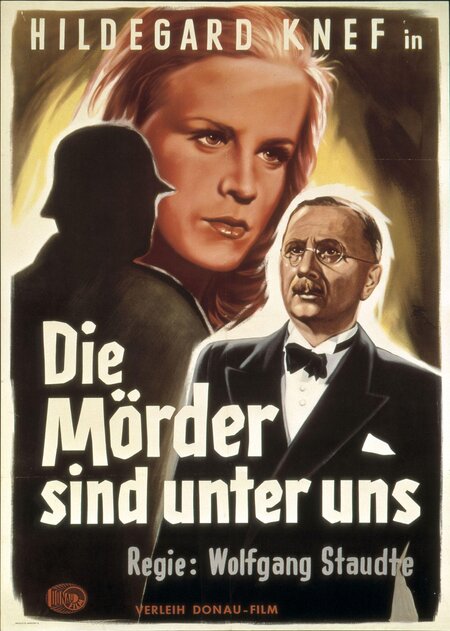 Filmplakat "Die Mörder sind unter uns" mit Hildegart Kneef