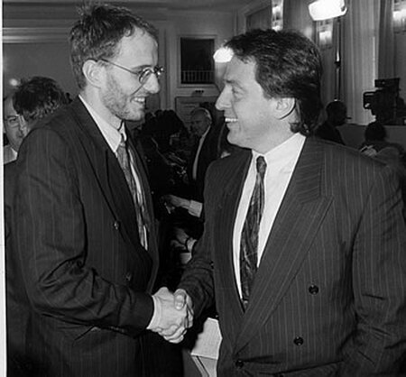 Steffen Reiche und Peter-Michael Diestel 1993; Foto: Simone Römhold