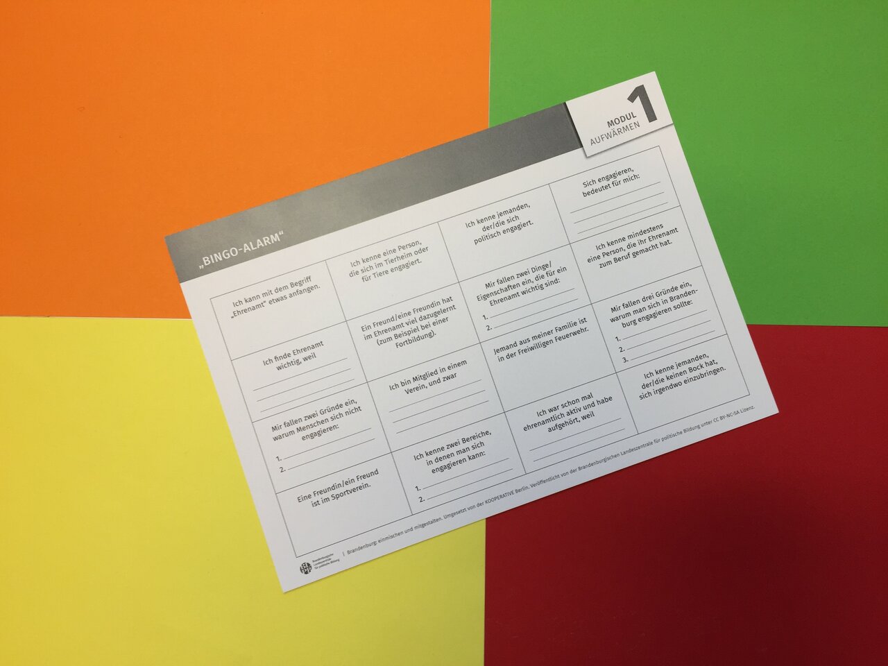 Bildungsmaterial Zum Thema Engagement Brandenburgische Landeszentrale Fur Politische Bildung