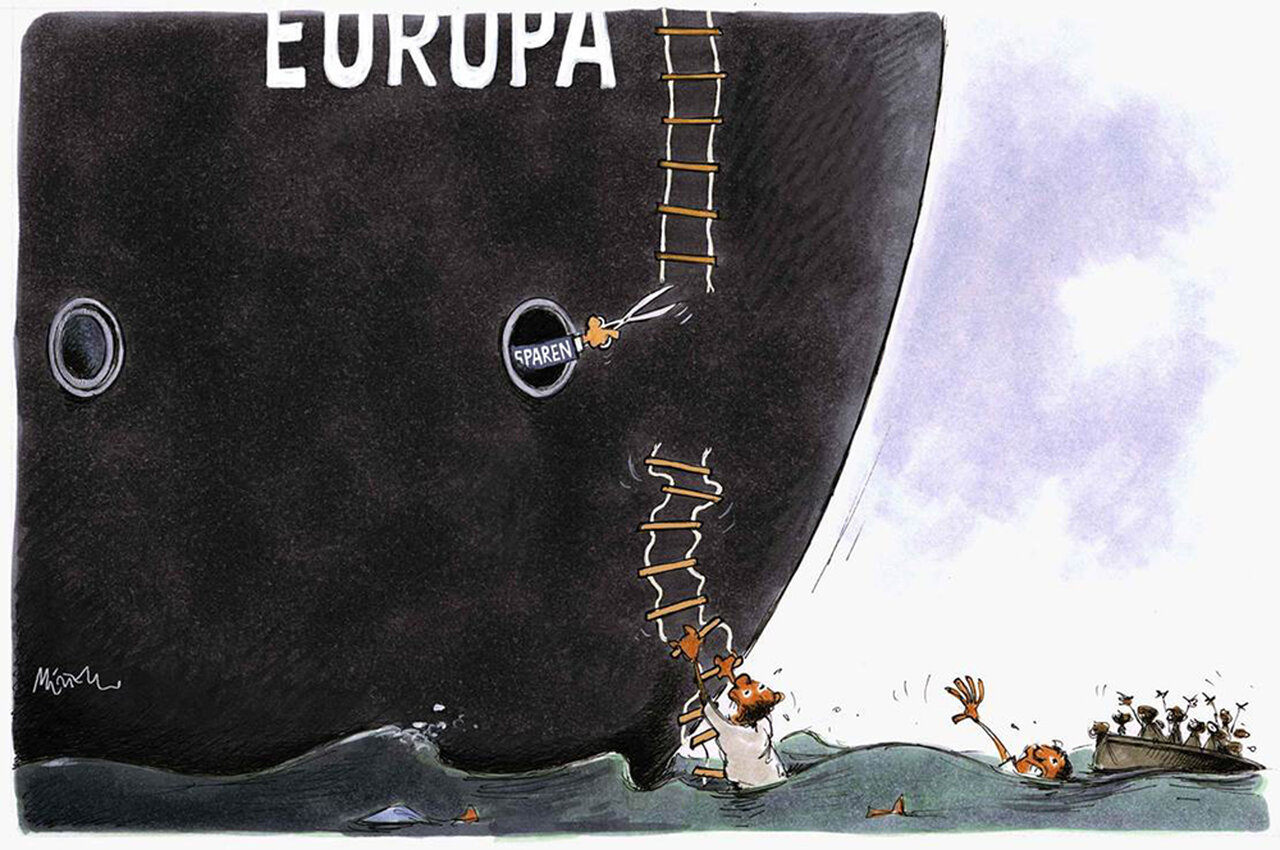 Karikaturen Zu Flucht Und Integration Brandenburgische Landeszentrale Fur Politische Bildung
